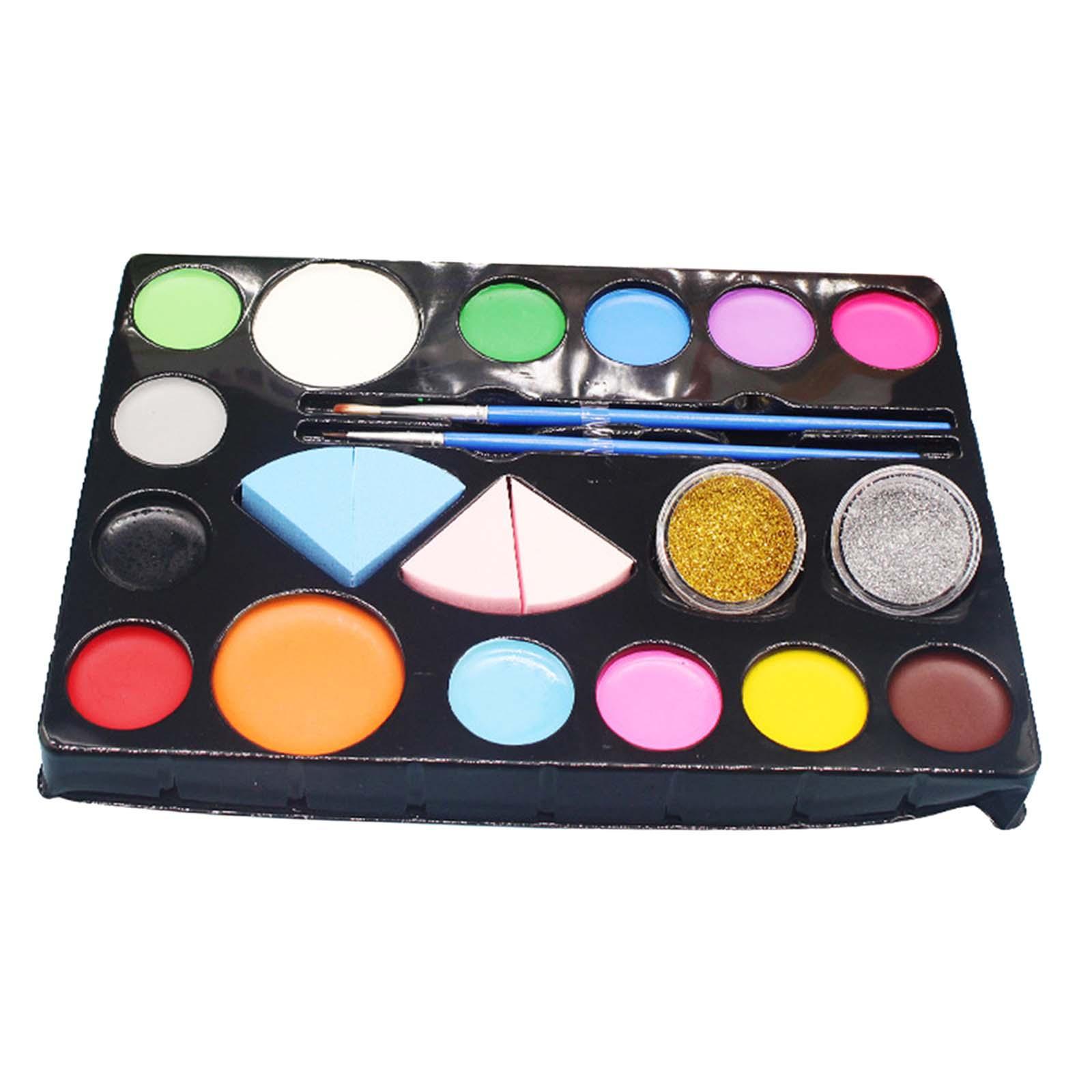 Face Paint Set Facepaint Makeup Set Professional with Sponge and Brushes Face Body Paint Oil Face Painting Set for Theatre Costume Halloween