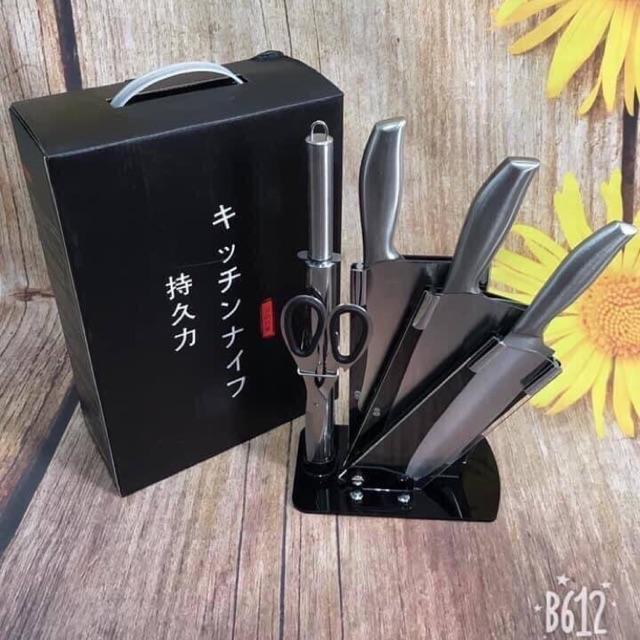 Bộ dao NHẬT 5 chi tiết cao cấp kèm khay đựng