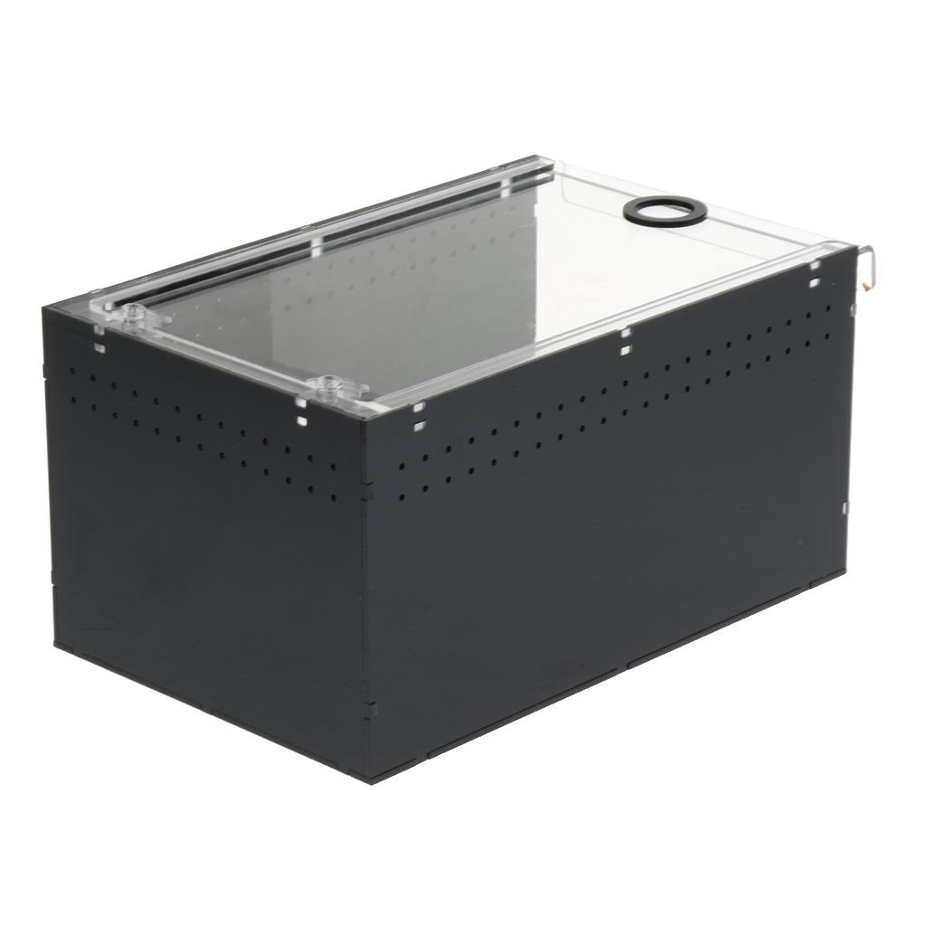 Acrylic Transparent Pet Reptiles Box Breeding Tanks Container For Lizard Chameleon Spider Snake 23 x 15 x 12cm