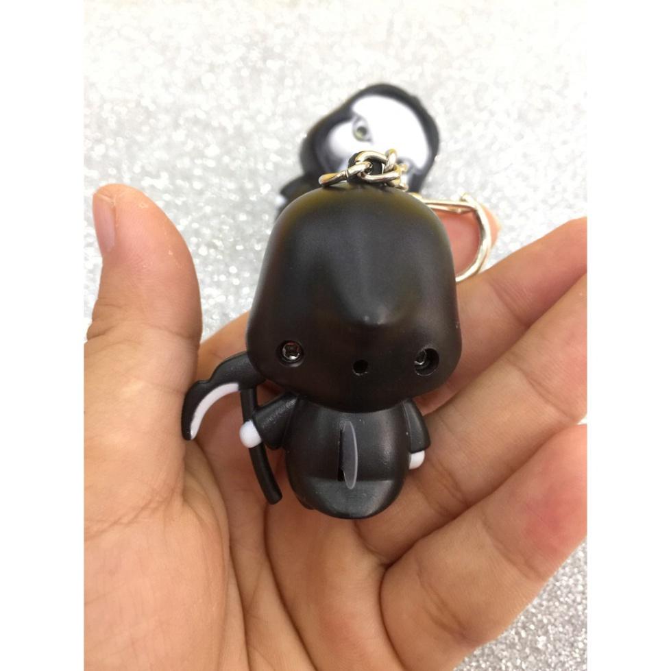 Móc khóa Ma-Móc khóa thần chết phát sáng đèn Led có âm thanh-Móc khóa gắn mô hình đèn LED thần chết ngộ nghĩnh đáng yêu