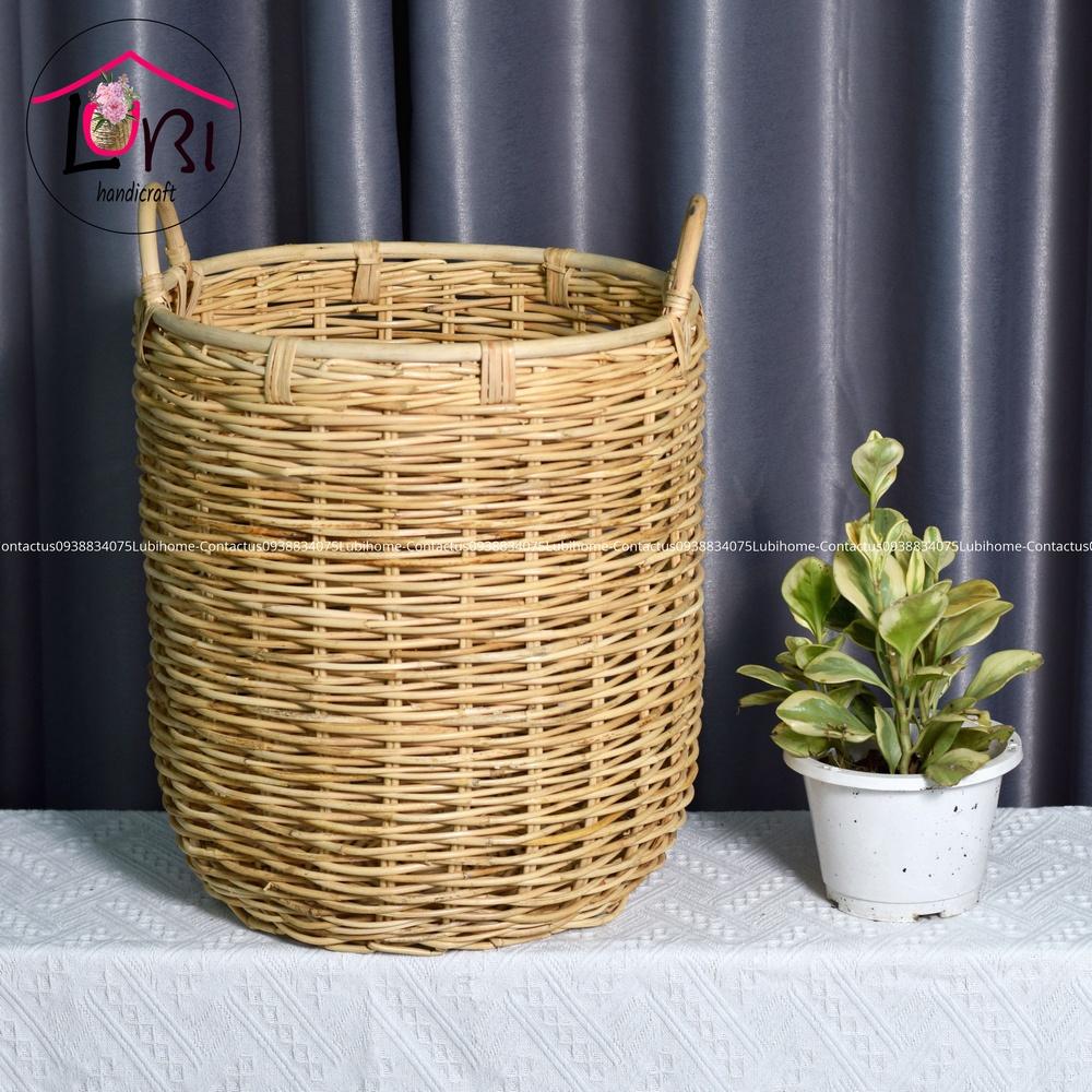 Lubihandicraft - Sọt mây tròn đựng đồ bộ 2 - bền, đẹp, sang trọng