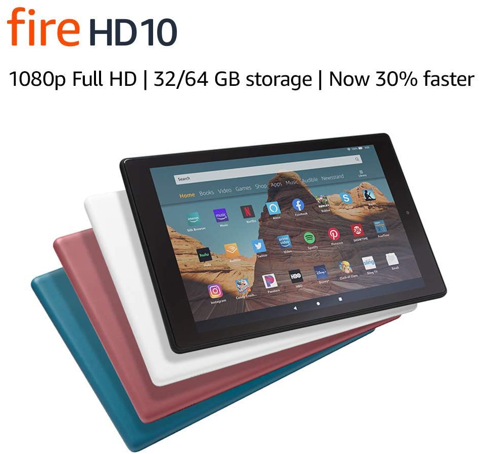 Máy Tính Bảng Kindle Fire HD10(9th) 32GB (2019) - Hàng Nhập Khẩu - Balck