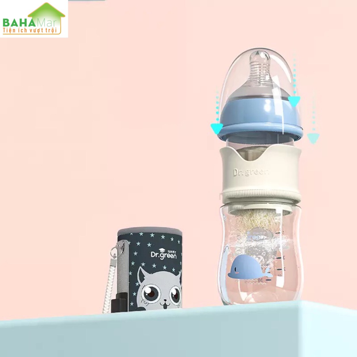 BÌNH SỮA KÈM Ủ TỰ ĐỘNG PHA NHANH "BAHAMAR" Có ngăn chứa sữa riêng biệt, khi cần ấn nhả để lắc pha nhanh trong tích tắc. Có thể điều chỉnh nhiệt độ , có thể hâm sữa, nhiệt độ không đổi.