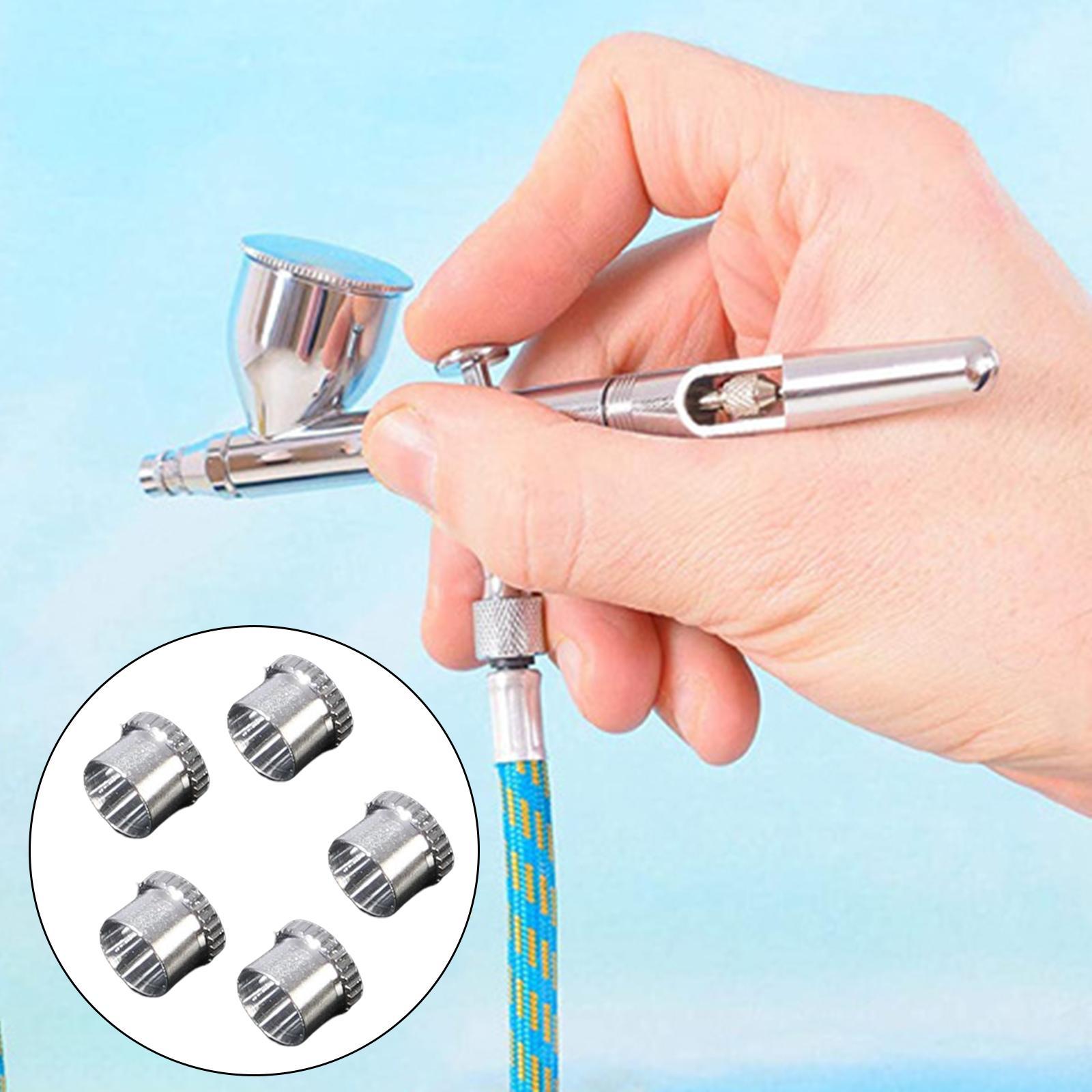 5Pcs Spray Tips Cover Nozzle Caps Durable Airbrush Caps Dust Cap for Painting Airbrush Sprayer Makeup Nail art cakes decorating