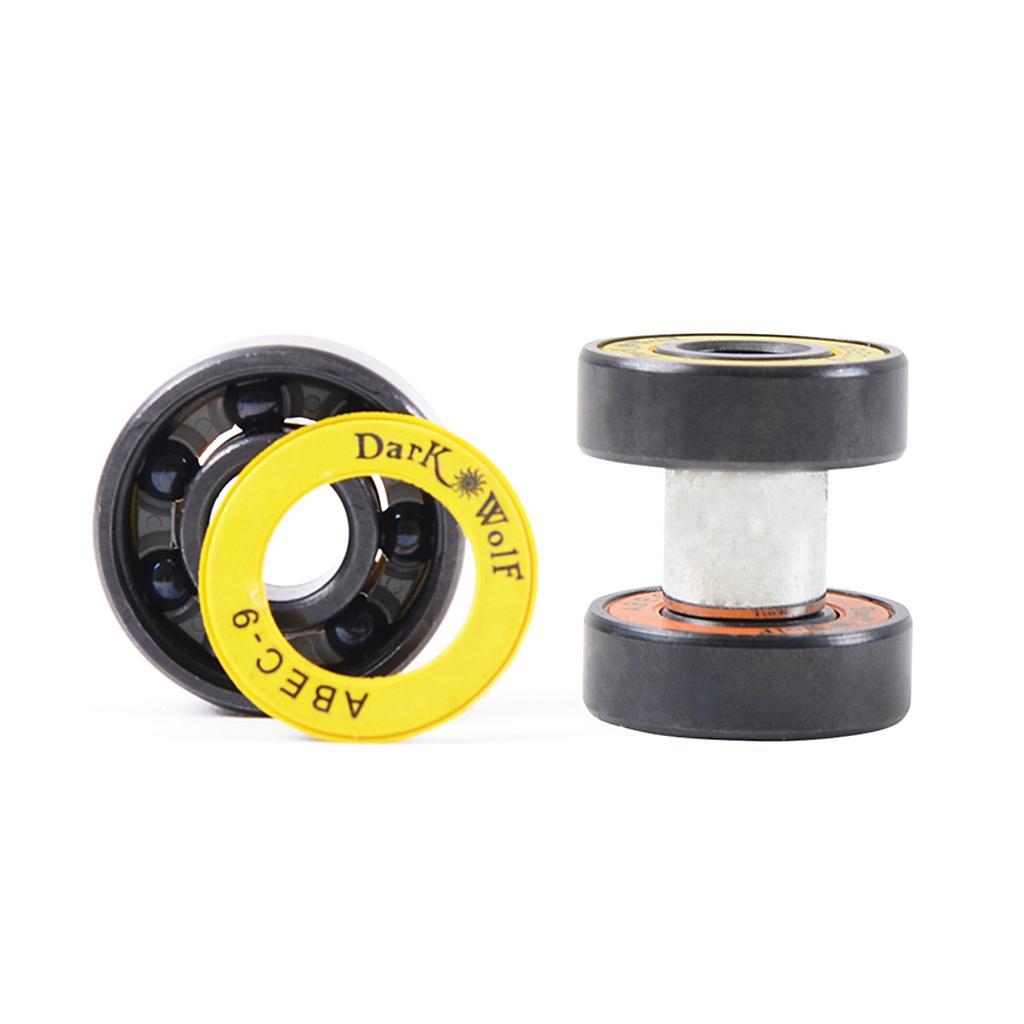 8 Packs 22mm Standard Steel Bearings for Skateboard/Scooter/Roller Skates