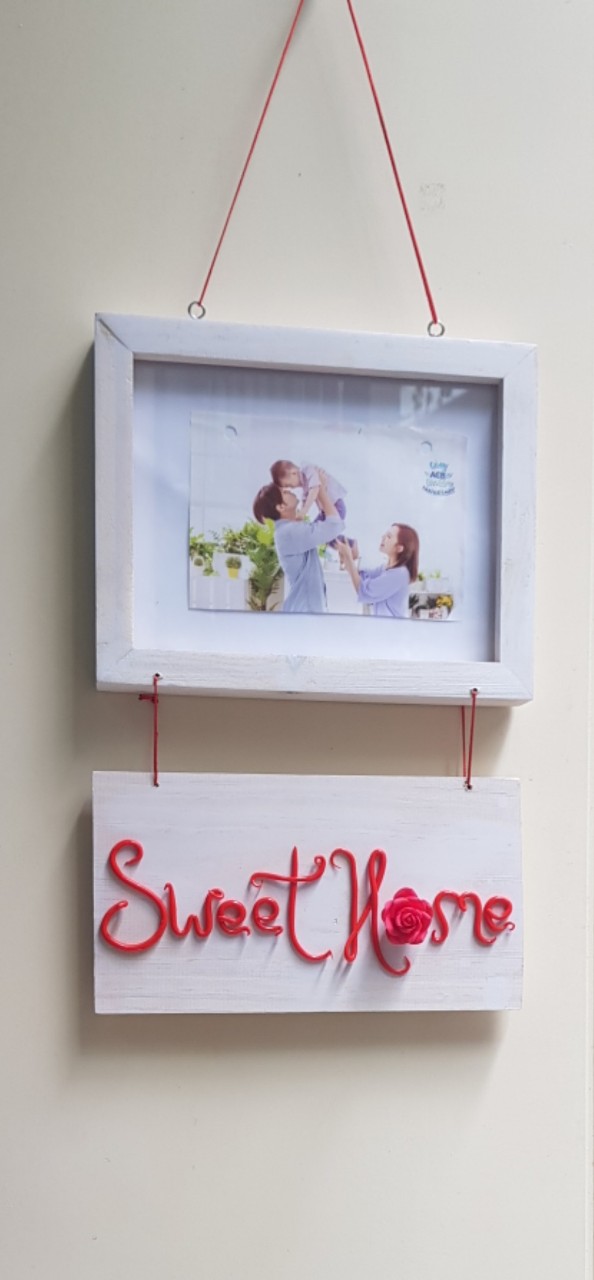 Khung ảnh treo, khung ảnh "Sweet Home", khung handmade, phụ kiện trang trí, quà tặng sinh nhật. Giao từ HCM