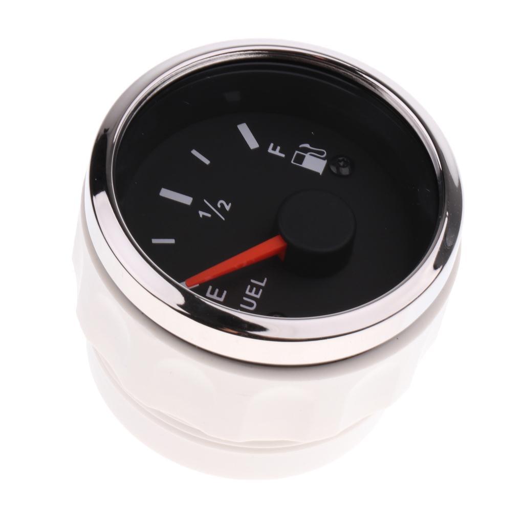1 Set 2'' LED Display Car Boat Pointer Fuel Level Gauge Meter Sensor E-1/2-F