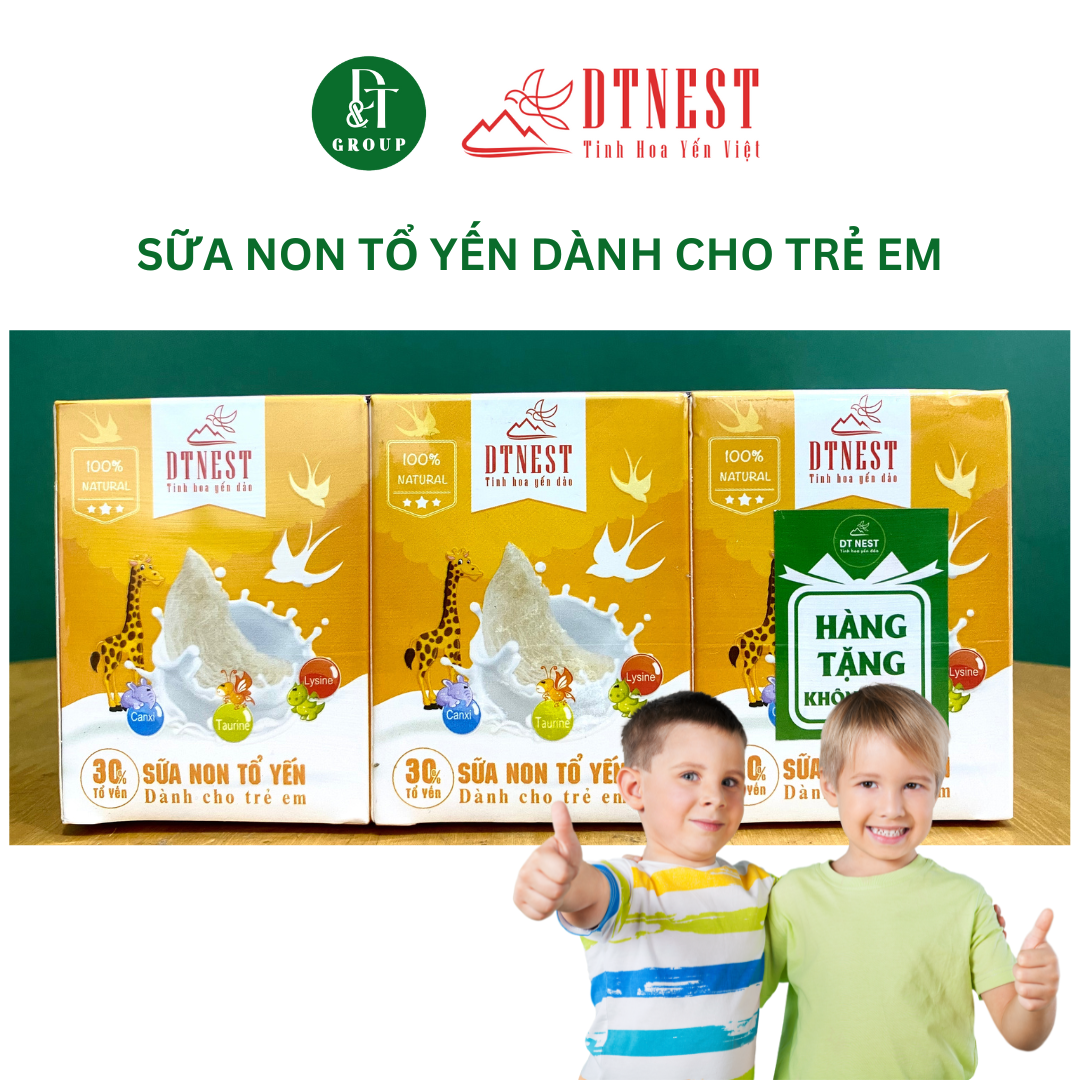 Đặc sản Khánh Hòa - Sữa non tổ yến dành cho trẻ em 70ml (5 TẶNG 1) DT NEST DT FOOD