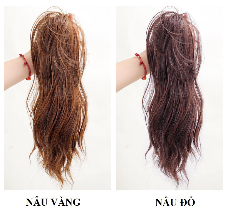 Búi đuôi sóng nước B37 FREESHIP búi xoăn đuôi sóng nước, búi tóc giả phong cách mới, búi tóc nữ