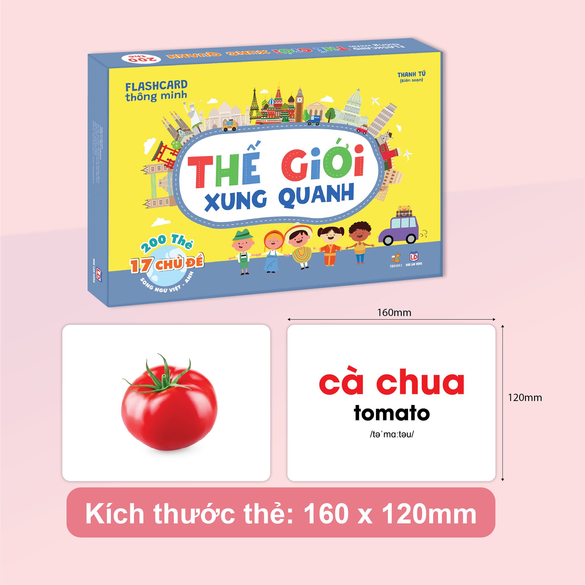 Flashcard cho bé - Bộ 200 thẻ học thông minh Glenn Doman Thế Giới Xung Quanh  - Song ngữ (0-6 tuổi)