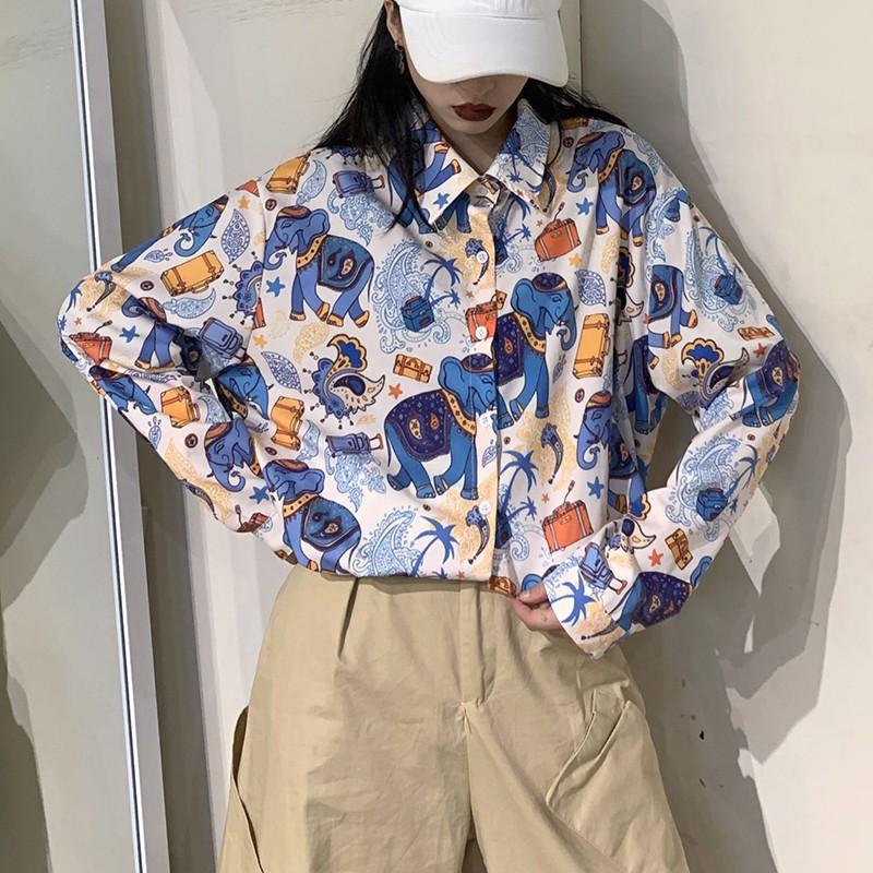 Áo kiểu dài tay phong cách Hàn Quốc cho nữ