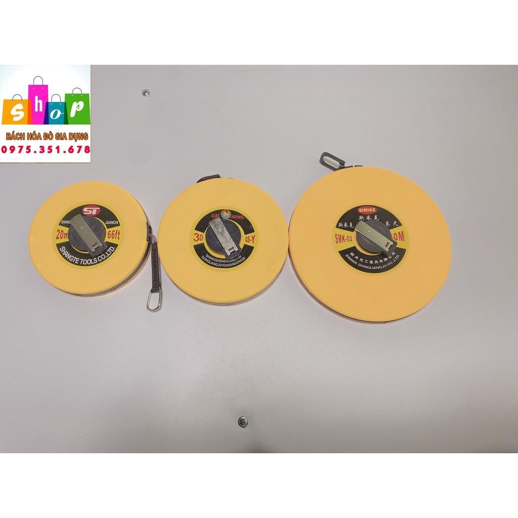 Thước dây vải cuộn loại 50m, 30m, 20m có tay quay