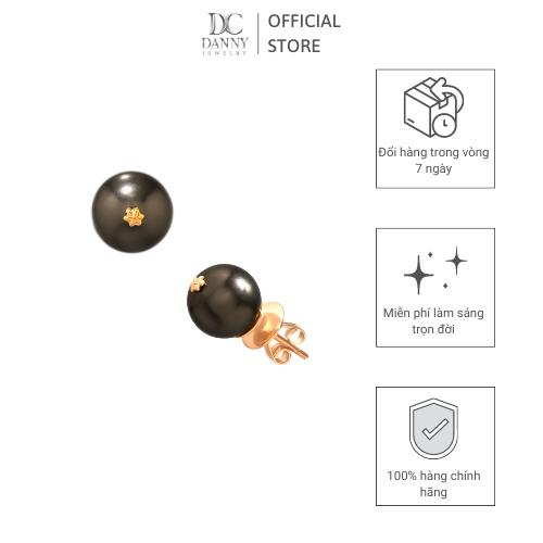 Bông Tai Nữ Danny Jewelry Bạc 925 Ngọc Ốc Xi Rhodium/Vàng hồng BT0049