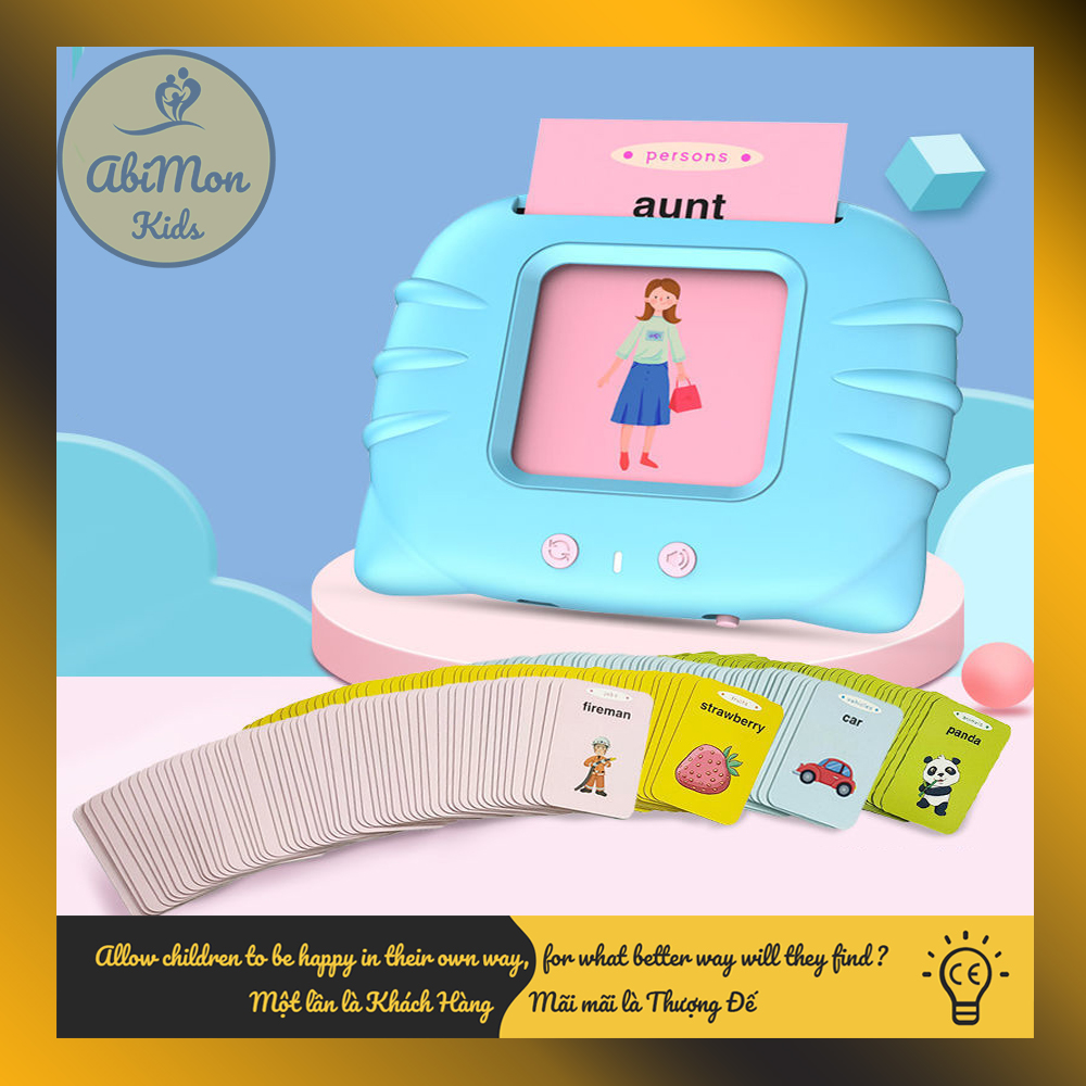 Máy Đọc Thẻ Từ Vựng Tiếng Anh Cho Bé  || Montessori cao cấp || Đồ chơi Gỗ - Giáo dục - An toàn - Thông minh
