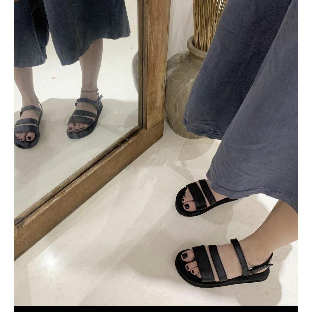 Sandal nữ sandal đồng nai ( đế đen quai hậu đen ) size từ 35 nữ đến 42 nữ