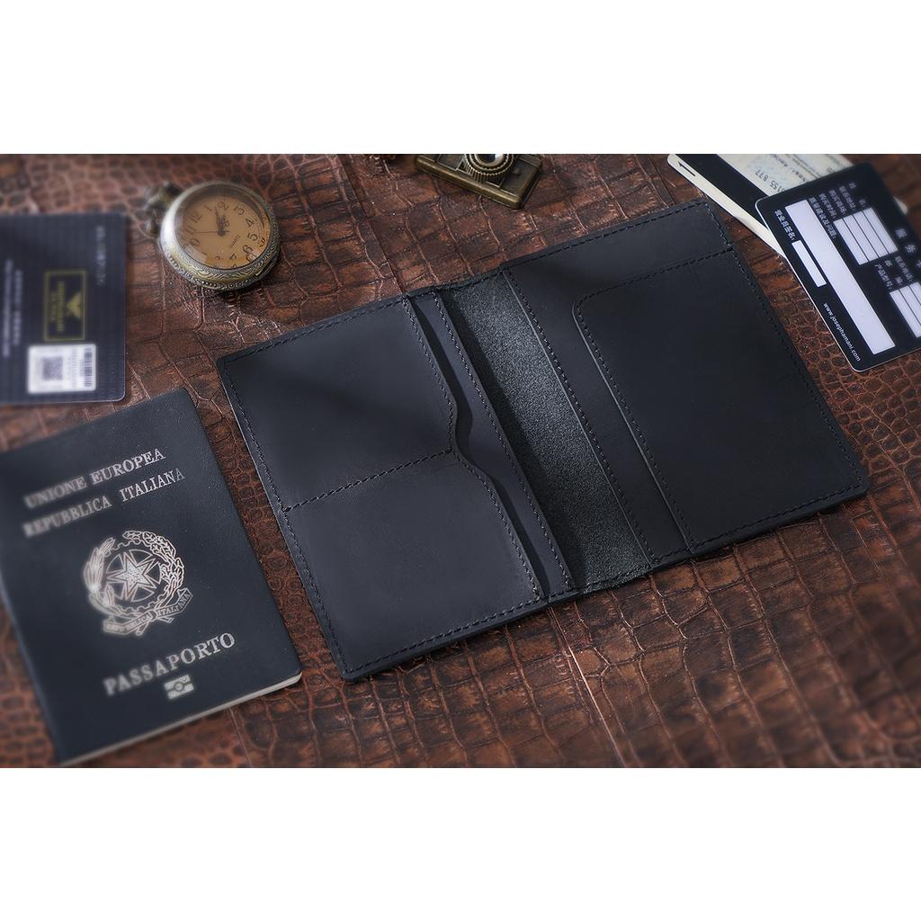 Ví đựng passport, sổ hộ chiếu da bò handmade, nhiều ngăn tiện lợi PP1 - Rockcow