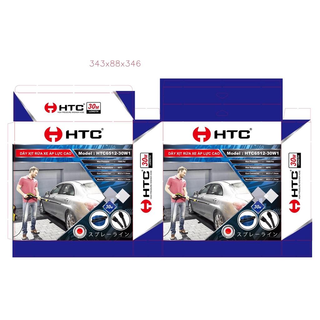 Dây xịt rửa xe HIỆU HTC LOẠI 20M,HTC6512-20W1 từ nhựa PVC áp lực cao 480 bar,ĐK 6.5*12mm,