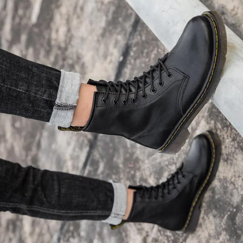 Ưu đãi nhất Martin boots ins giày lưới màu đỏ giày công sở tăng giá đặc biệt chống trượt