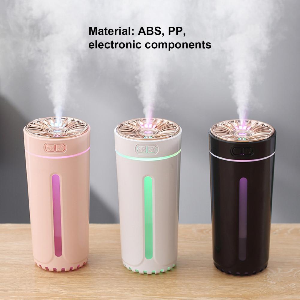 Máy Phun Sương Tạo Ẩm Không Khí Đầy Màu Sắc Ánh Sáng Môi Trường Xung Quanh USB Tắt Tiếng Xe Hơi Ẩm Hoa Khuếch Tán Đáng Tin Cậy Xe Phụ Kiện Xe Hơi
