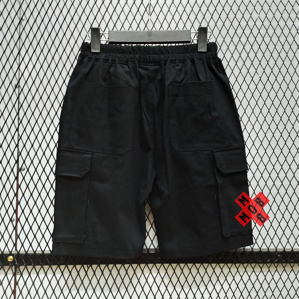 Quần short unisex kaki mix kim băng
