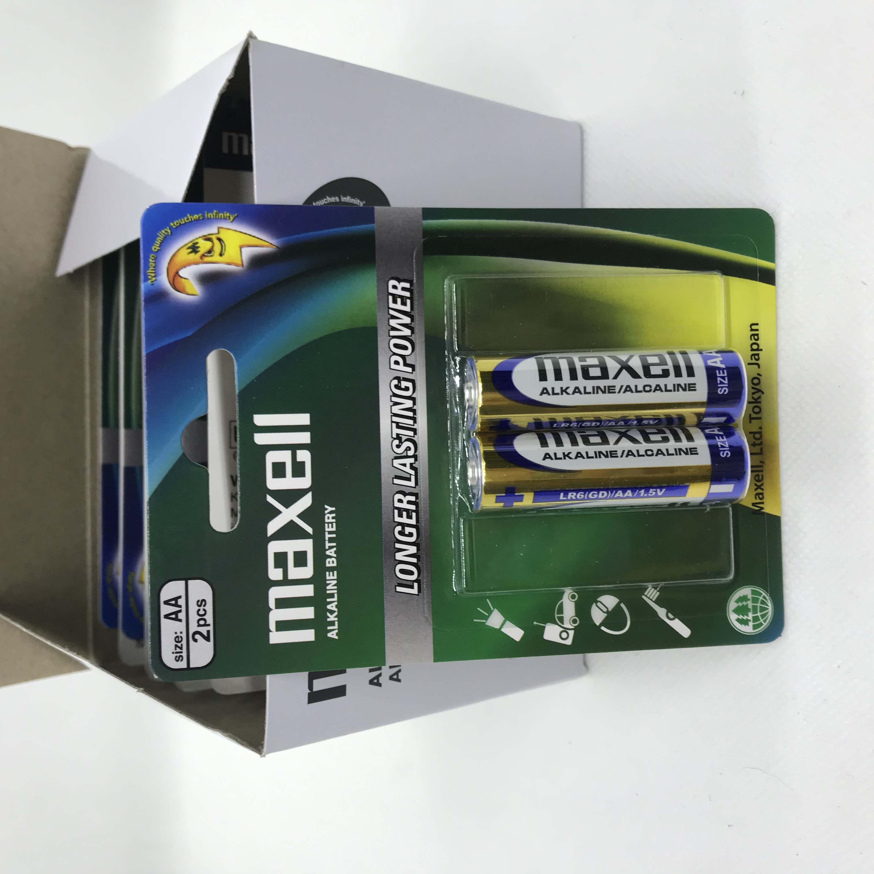 Pin Tiểu AA Maxell alkaline LR6 vỉ 2 viên CHÍNH HÃNG