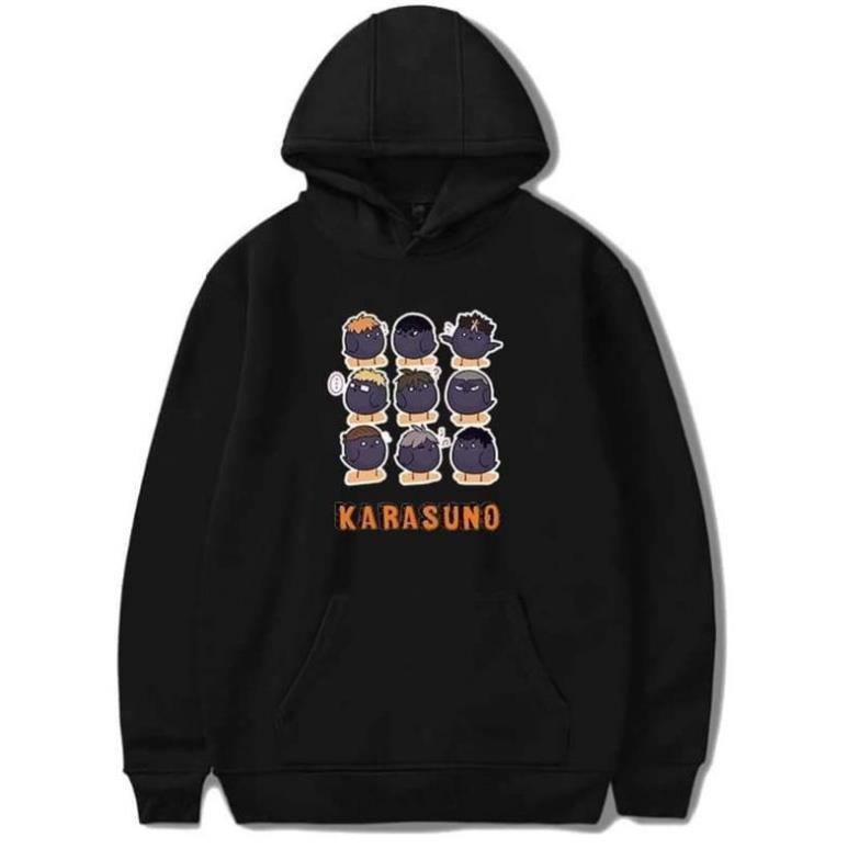 Áo Hoodie Dài Tay Anime- Haikyuu Anime Karasuno High School Nam Nữ Cực HOT giá tận xưởng