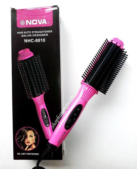 Lược uốn tóc 8810 - Lược Điện Tạo Kiểu Tóc Đa Năng Cao Cấp No/va NHC-8810, Uốn Cụp - Uốn Xoăn - Dập Xù Phồng