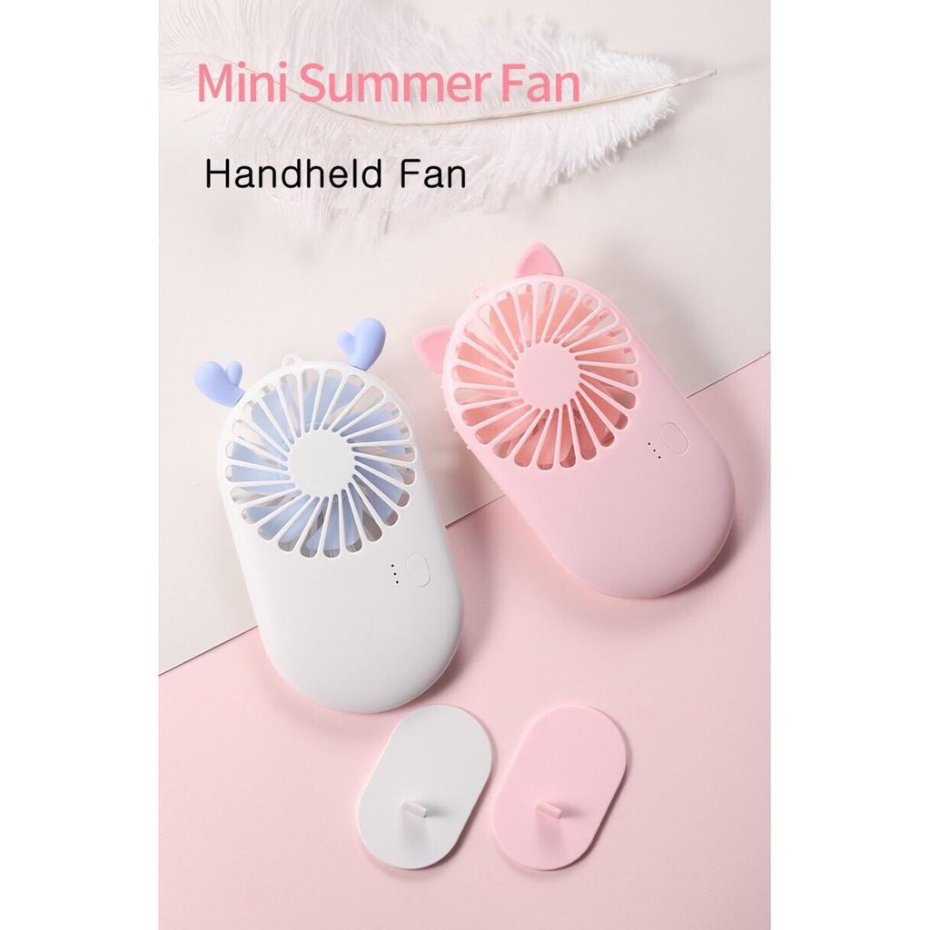 Quạt Cầm Tay Mini Pocket Fan siêu dễ thương có chân đỡ