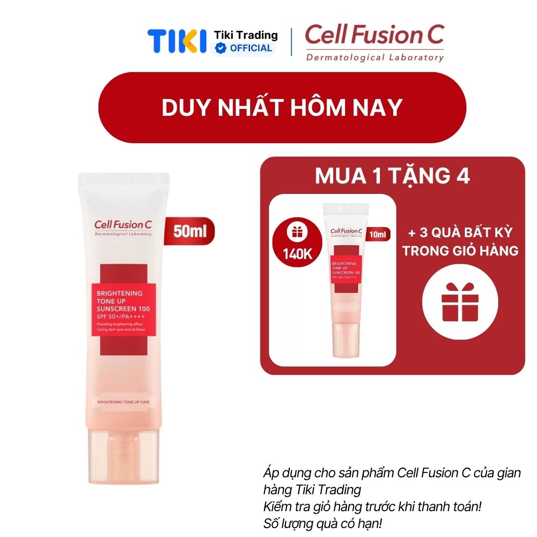 Kem Chống Nắng Dưỡng Trắng Nâng Tone Da Cell Fusion C Brightening Tone Up Sunscreen 100 SPF50+/ PA ++++ (50ml)