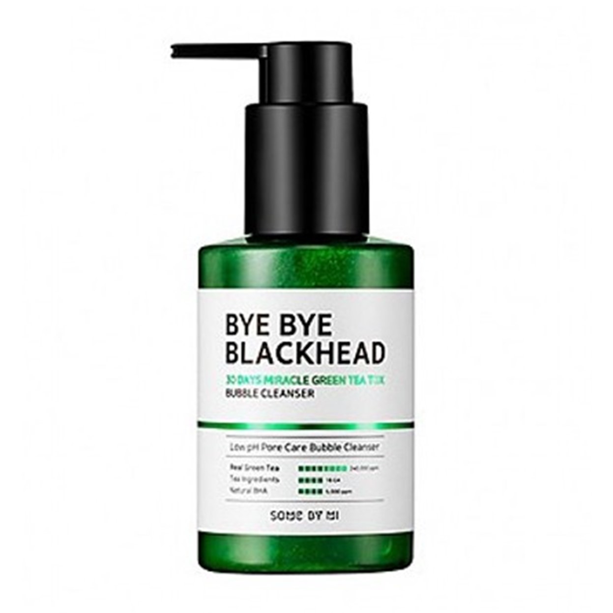 Sữa rửa mặt làm giảm và ngăn ngừa mụn đầu đen Some By Mi Bye bye blackhead 30 days miracle greentea tox bubble cleanser