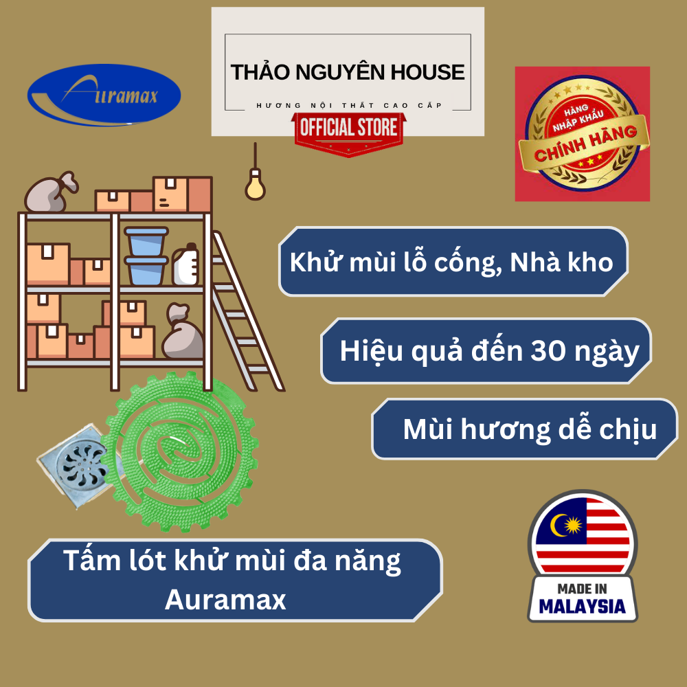 Tấm thơm khử mùi đa năng Auramax  Hương nước hoa