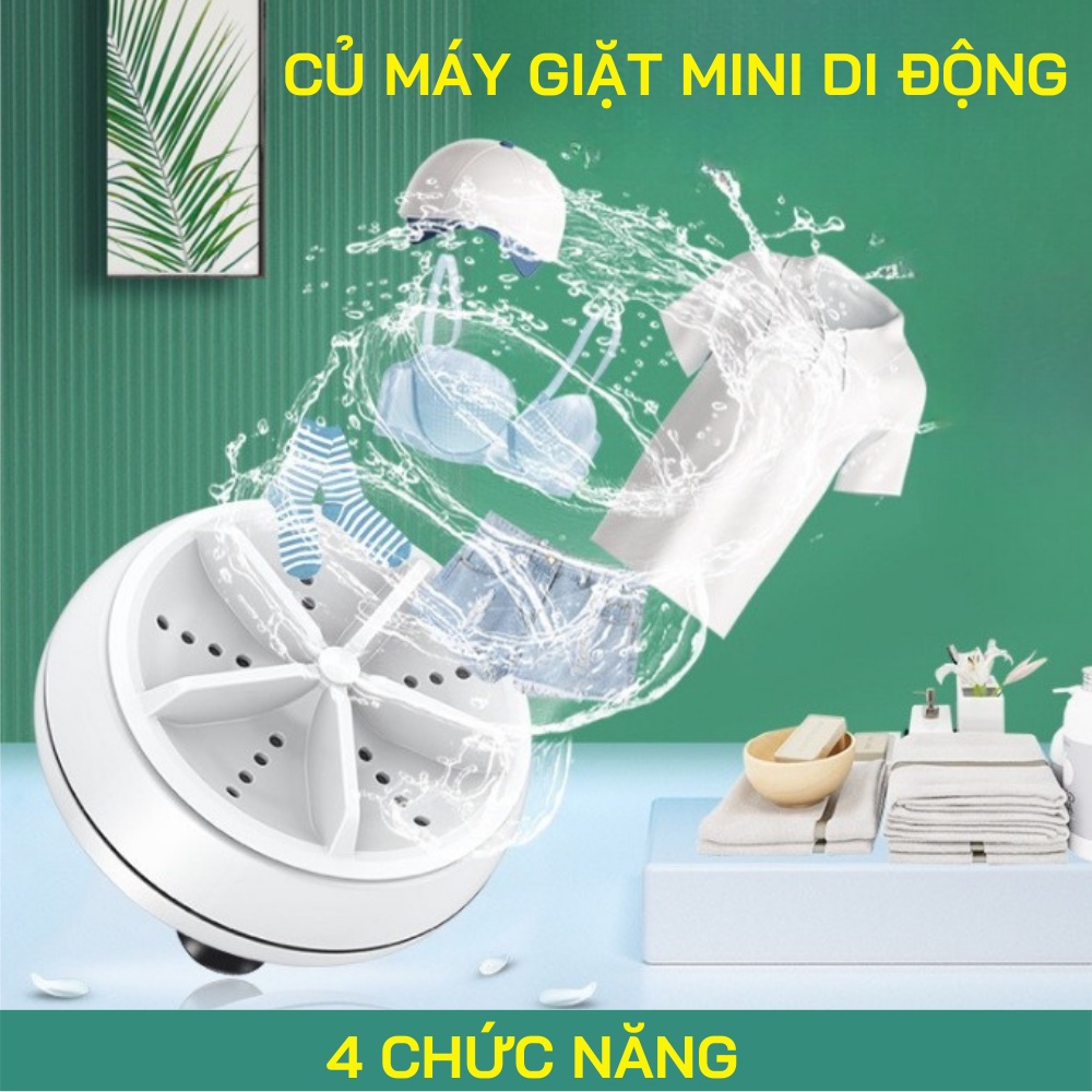 Máy giặt mini tự động kết hợp làm máy rửa bát đĩa nhỏ gọn dễ dàng mang đi du lịch và công tác, đồ gia dụng thông minh