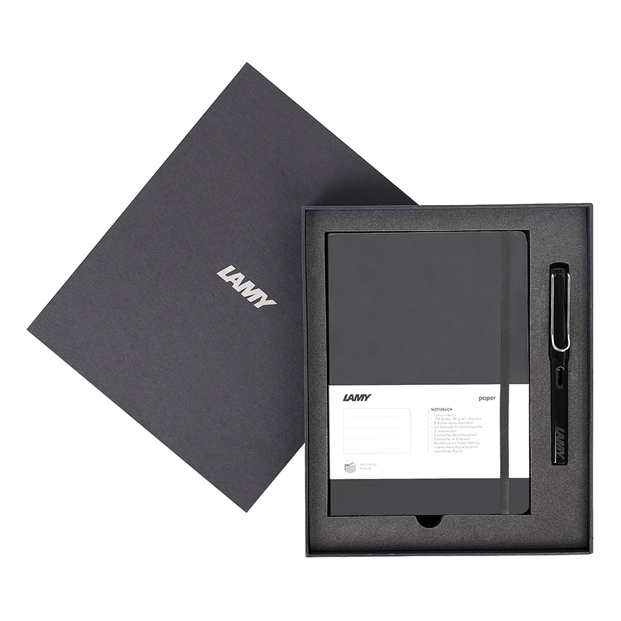 Gift Set Lamy Notebook A5 Softcover Black + Lamy Safari Shiny Black - GSNSa002