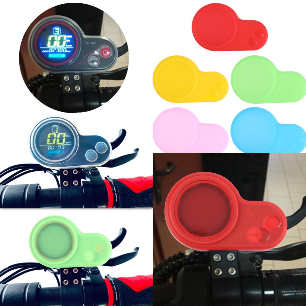 Bảng điều khiển không thấm nước ngón tay điều khiển màn hình LCD màn hình che phủ vỏ máy xe tay ga điện dụng cụ bảo vệ silicon Color: white