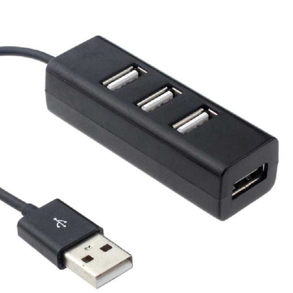 4-Port USB 2.0 Hub w/ High Speed Adapter for PC Splitter