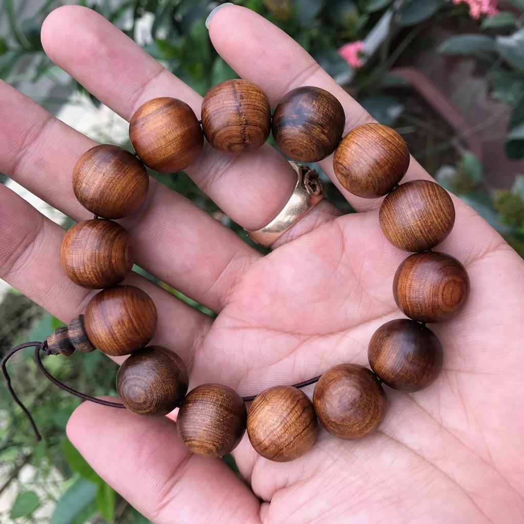 Vòng tay gỗ Bách Xanh cổ thụ thơm ngọt - Núm Hồ Lô Tài Lộc - Bình An - Bracelet of HAHANCO