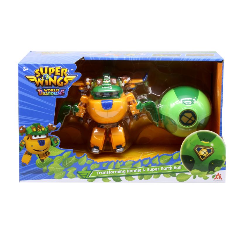 Đồ Chơi SUPERWINGS Robot Biến Hình Siêu Vệ Binh Donnie Thông Minh Và Quả Bóng Sức Mạnh Đất YW760966