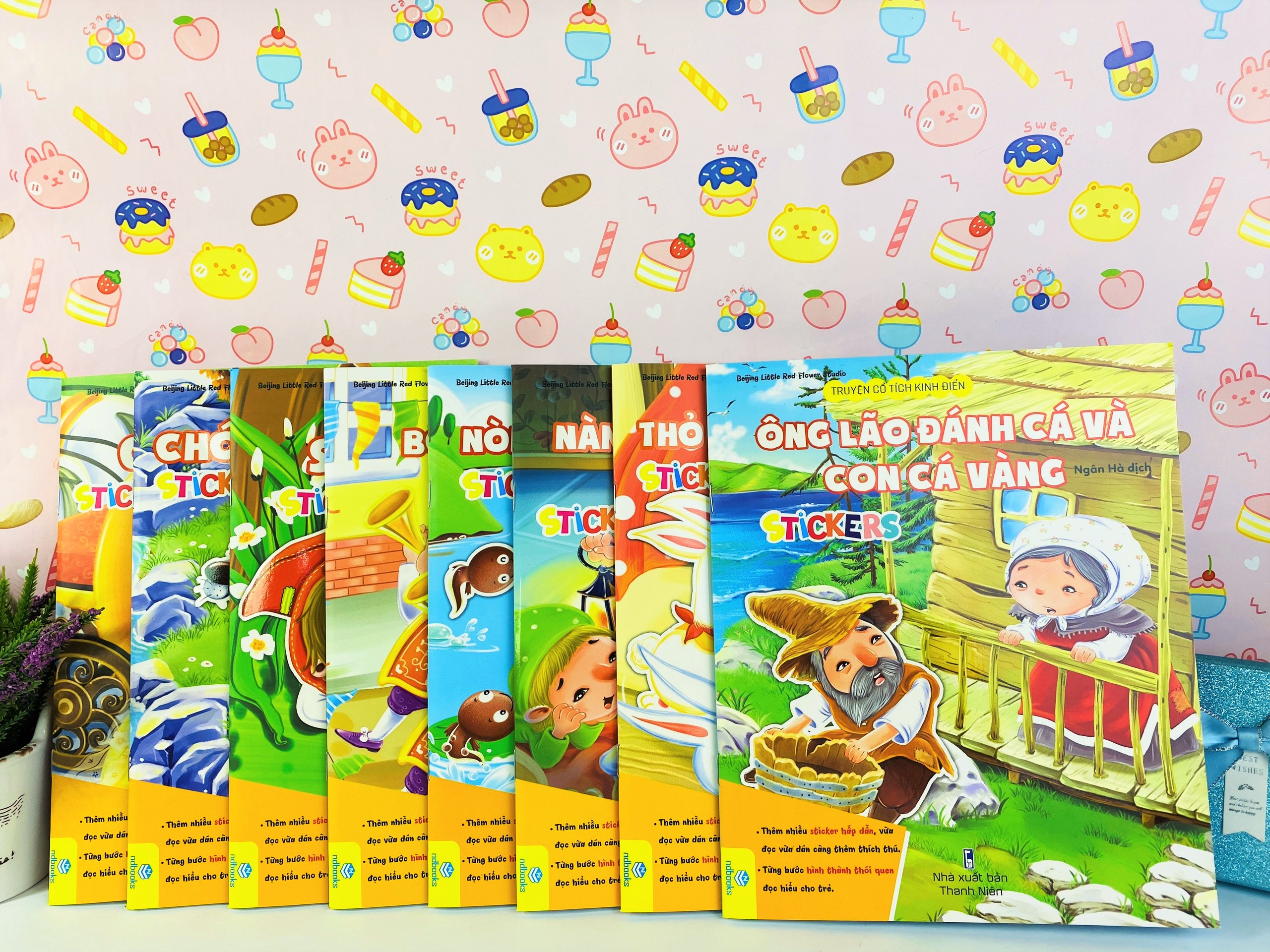 Sách - Combo 8 Cuốn Truyện Cổ Tích Kinh Điển Stickers - Ndbooks