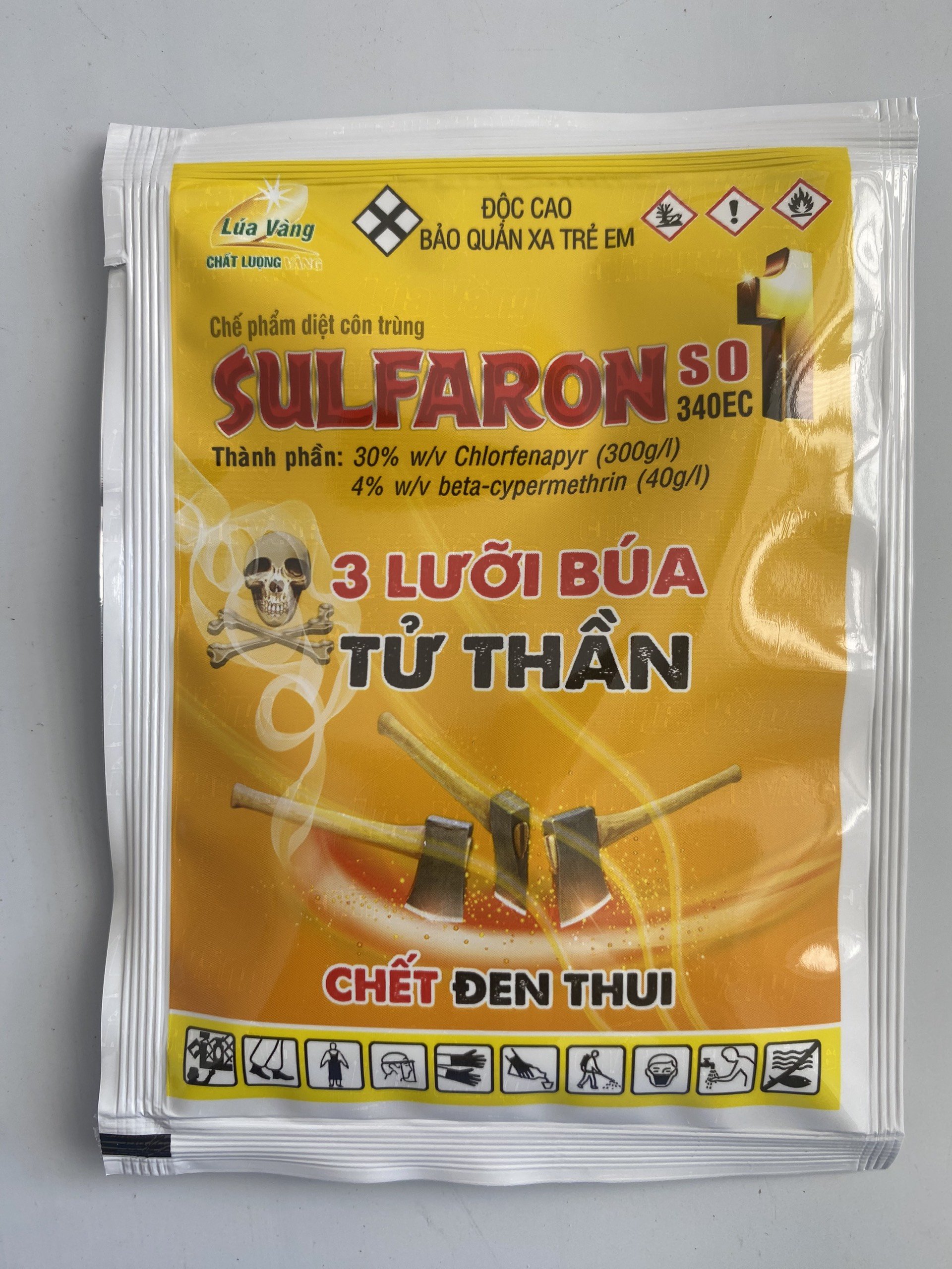 Sulfaron 340EC | Chuyên diệt trừ các loại sâu tơ, sâu xanh da láng, cuốn lá hại cây | Gói 20ml