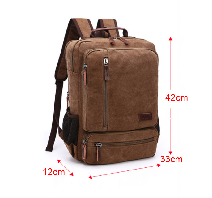 Balo nam vải canvas cao cấp phong cách mới 15,6"