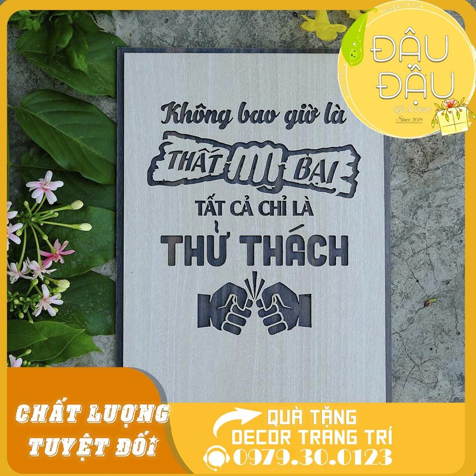 Tranh tạo động lực "Không bao giờ là thất bại tất cả chỉ là thử thách️️"