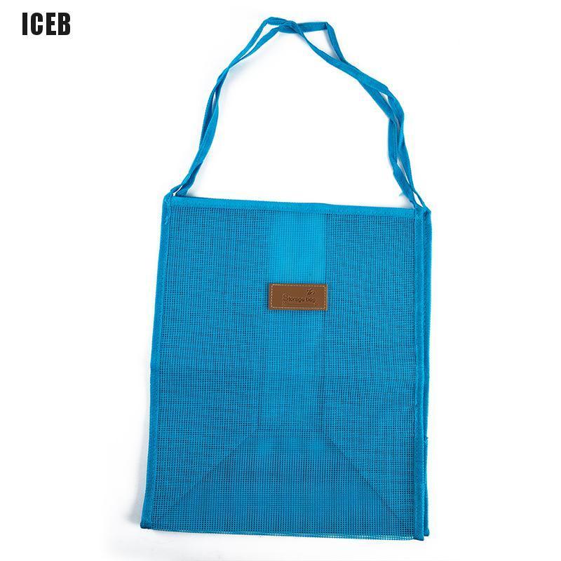 iceb Women's Transparent Mesh Single Shoulder Bag All-Match Shopping Beach Net Bag