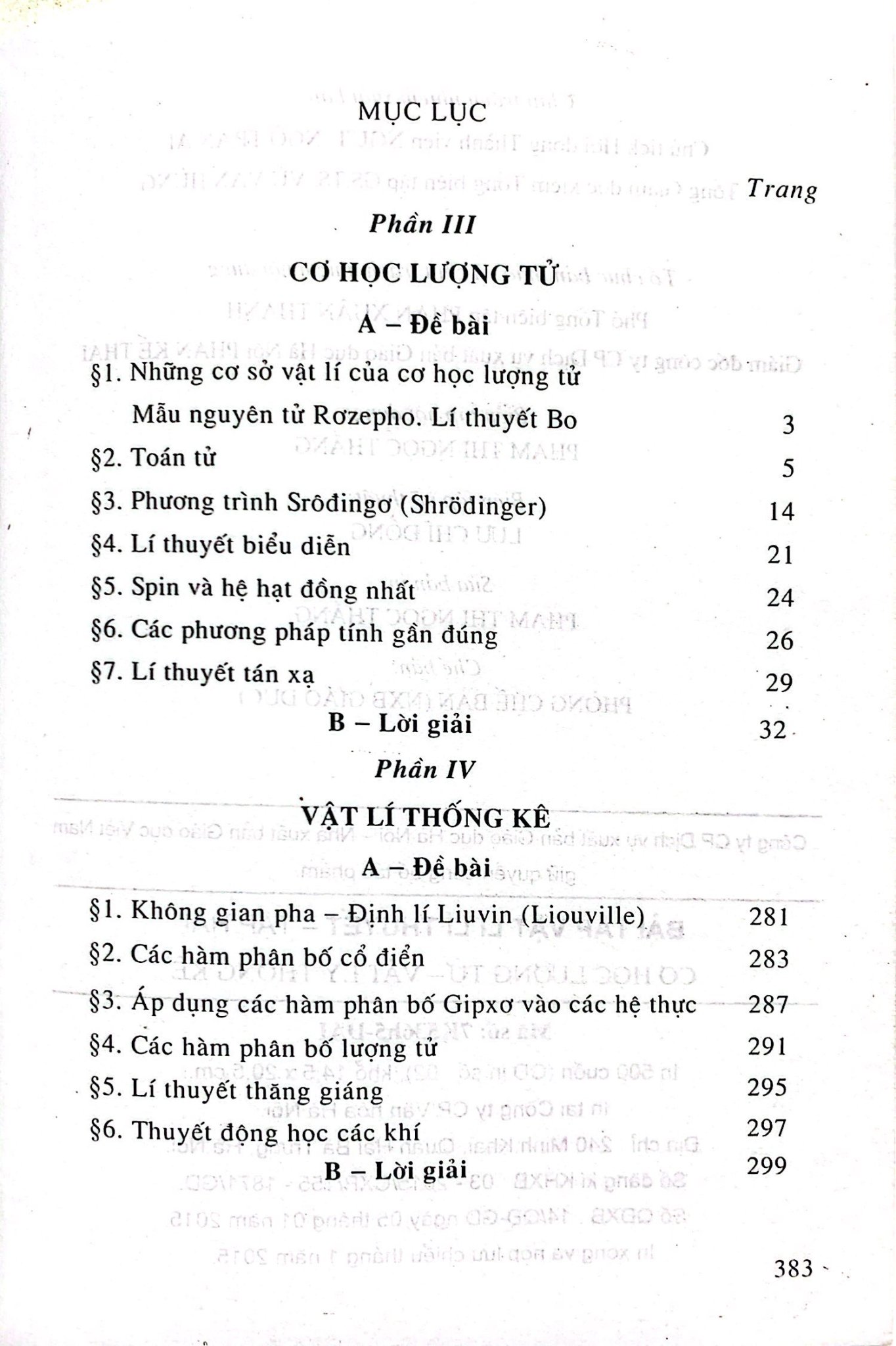 Bài Tập Vật Lí Lí Thuyết Tập 2 - Cơ Học Lượng Tử - Vật Lí Thống Kê