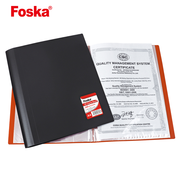 Combo 3 File 10 lá khổ A4 dẻo Foska F1001-10 Giao mầu ngẫu nhiên