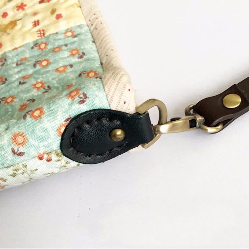 2-7pack 2pcs PU Leather Handle Snap Buckles for Handbag Making Accessories Brown