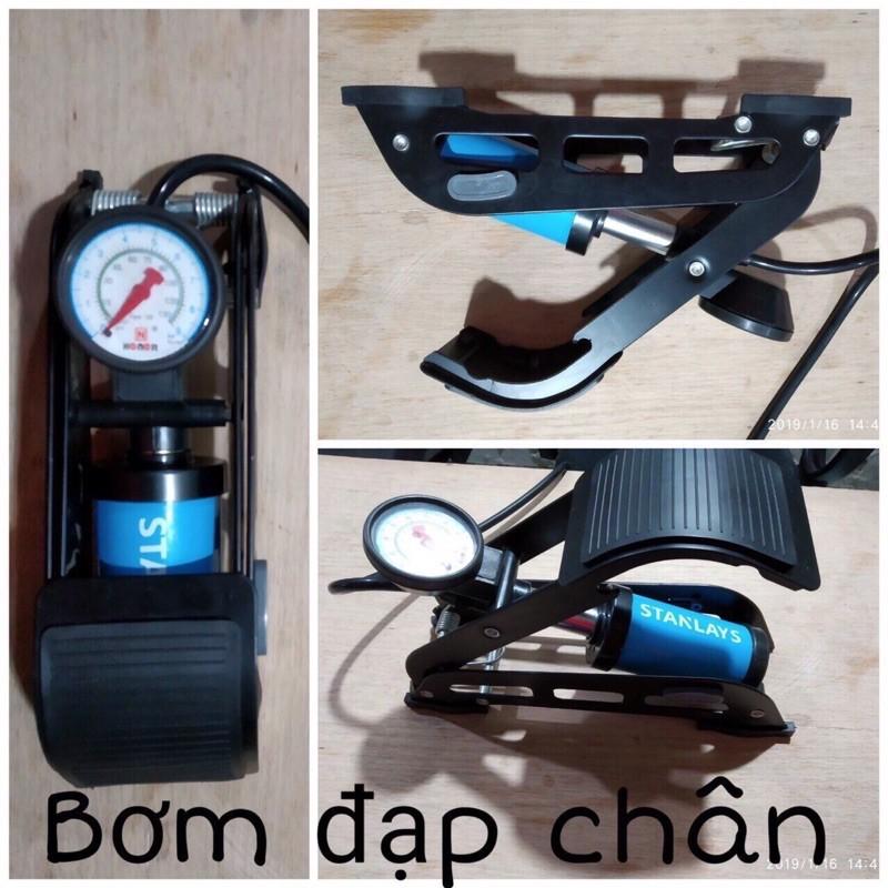 Bơm hơi xe máy mini - Bơm xe máy đạp chân loại tốt