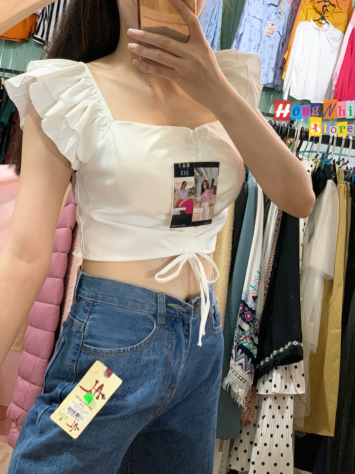 Áo Croptop Bẹt Vai Có Mút Ngực Tay Cánh Tiên Gợi Cảm