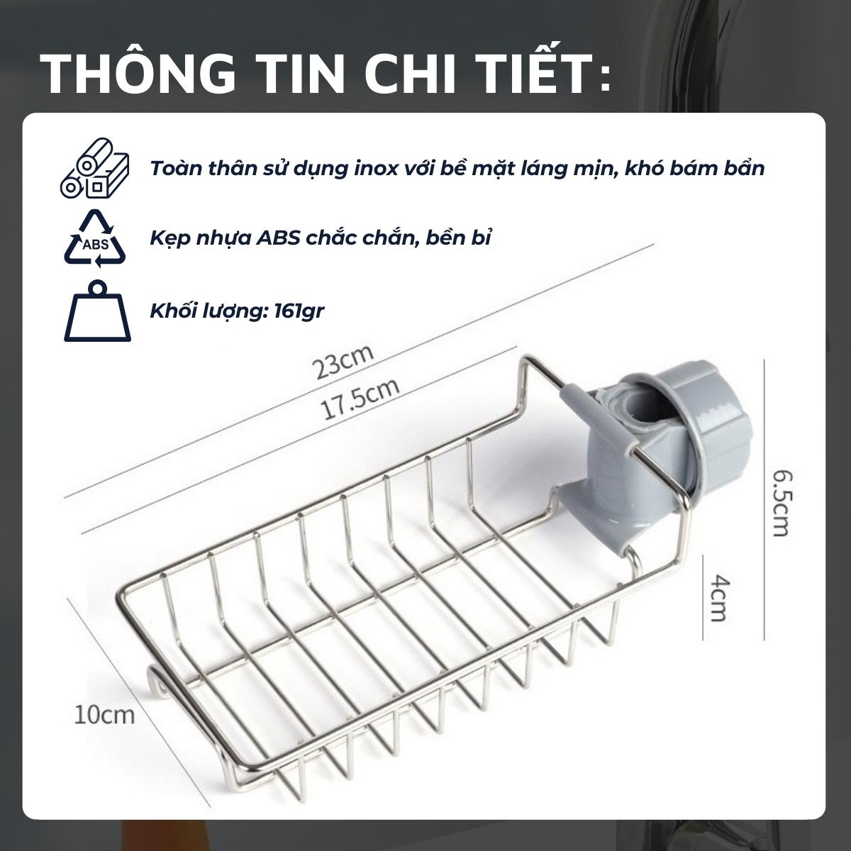 Giá Để Giẻ Rửa Bát, Nước Rửa Chén Đa Năng Inox cao cấp