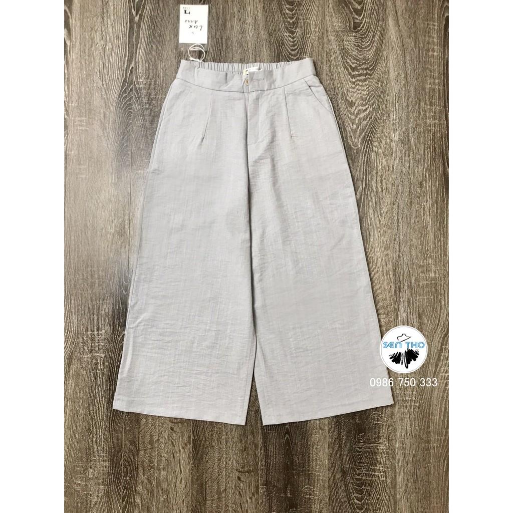 Quần Đũi Nữ Ống Rộng, Culottes Dáng Lửng, Cạp Chun Sau, Form Rộng, Nhiều Màu Sắc (Đen, Trắng, Ghi, Nâu, Be)