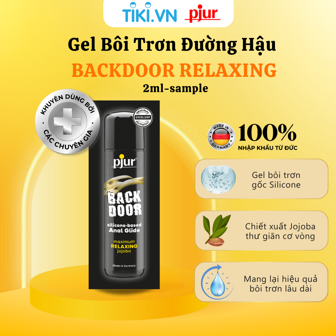 Chất bôi trơn Pjur Backdoor Relaxing 2ml có tác dụng thư giãn và mang lại khả năng bôi trơn lâu dài